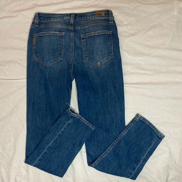 PAIGE Blue Carter Slim Distressed Jeans Size 27 Blue - Picture 5 of 5